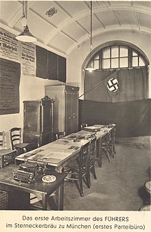 Hitler's first office in the Sterneckerbrau in Munich. BASA-237K-1-351-176.jpg