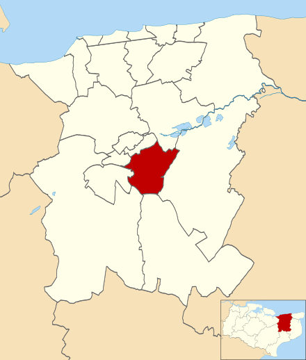 Location of Barton ward