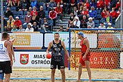 Deutsch: Beachhandball Europameisterschaften 2019 (Beach handball Euro); Tag 6: 7. Juli 2019 – Spiel um Platz Drei, Männer, Ungarn-Russland 2:0 (26:20, 23:22) English: Beach handball Euro; Day 6: 7 July 2019 – Men's Bronze Medal Match – Hungary-Russia 2:0 (26:20, 23:22)