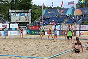 Deutsch: Beachhandball Europameisterschaften 2019 (Beach handball Euro); Tag 6: 7. Juli 2019 – Spiel um Platz Drei, Frauen, Kroatien-Niederlande 0:2 (14:23, 20:22) English: Beach handball Euro; Day 6: 7 July 2019 – Women's Bronze Medal Match – Croatia-Netherlands 0:2 (14:23, 20:22)