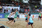 Deutsch: Beachhandball Europameisterschaften 2019 (Beach handball Euro); Tag 6: 7. Juli 2019 – Männerfinale, Dänemark-Norwegen 2:0 (25:18, 19:16) English: Beach handball Euro; Day 6: 7 July 2019 – Men's Final – Denmark-Norway 2:0 (25:18, 19:16)