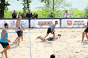 Deutsch: Beachhandball Europameisterschaften 2019 (Beach handball Euro); Tag 2: 3. Juli 2019 – Männer, Vorrunde Gruppe A, Türkei-Deutschland 0:2 (14:22, 16:20) English: Beach handball Euro; Day 2: 3 July 2019 – Men Preliminary Round Group A – Turkey-Germany 0:2 (14:22, 16:20)