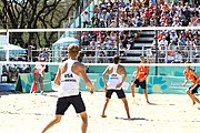 Deutsch: Beachvolleyball bei den Olympischen Jugendspielen 2018; Tag 8, 14. Oktober 2018; Mädchen, Achtelfinale – Mexiko-China 0:2 (15–21/16–21) English: Beach volleyball at the 2018 Summer Youth Olympics at 14 October 2018 – Girls Round of 16 – Mexico-China 0:2 (15–21/16–21)
