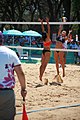 Deutsch: Beachvolleyball bei den Olympischen Jugendspielen 2018; Tag 8, 14. Oktober 2018; Mädchen, Achtelfinale – USA-Peru 2:0 (21–19/21–12) English: Beach volleyball at the 2018 Summer Youth Olympics at 14 October 2018 – Girls Round of 16 – USA-Peru 2:0 (21–19/21–12)