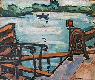   Vue de la Seine, l'embarcadère ou Paysage 1942 - Albert Marquet