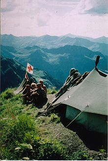 Zeltposten der Bergwacht in den 1960er Jahren