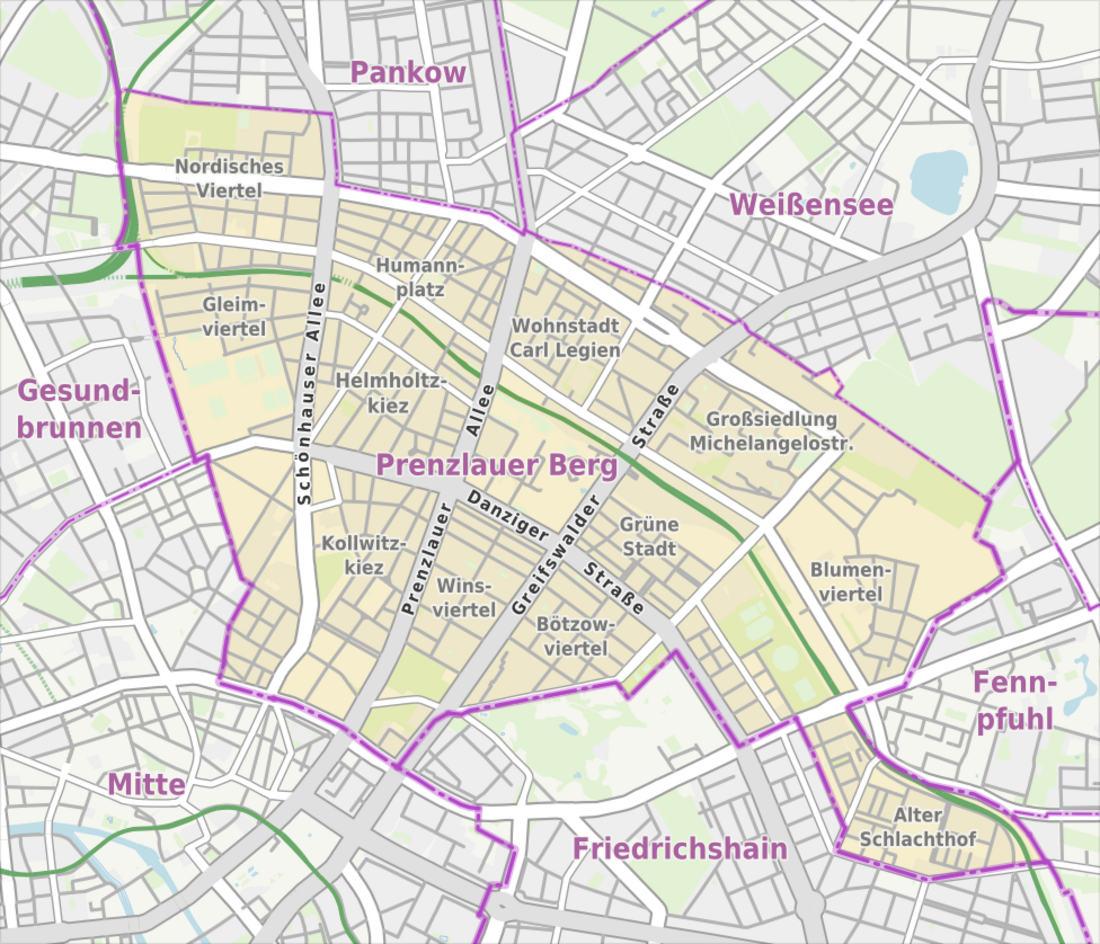 Liste der Straßen und Plätze in Berlin-Prenzlauer Berg