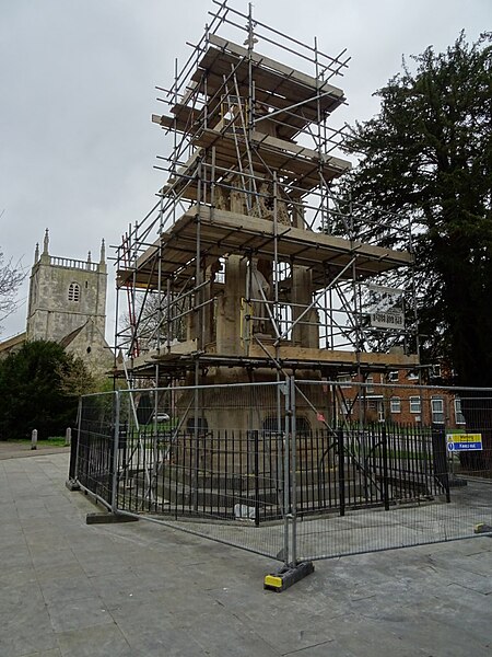 File:Bishop Hooper Monument under scaffolding - geograph.org.uk - 6090782.jpg