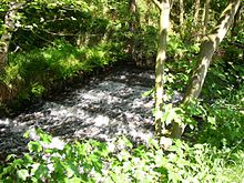 Cascade on the water near Stainland Board Mills