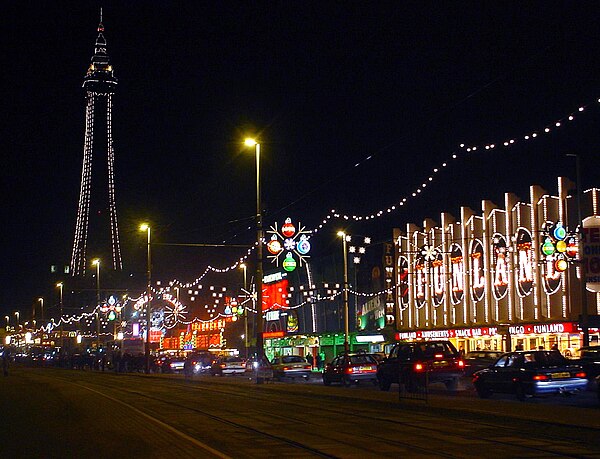 Image: Blackpool tower and illuminations