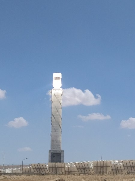 Ashalim Power Station, Israel, on its completion the tallest solar tower in the world.