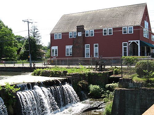 The dam and Opera House in the Broad Brook section of town
