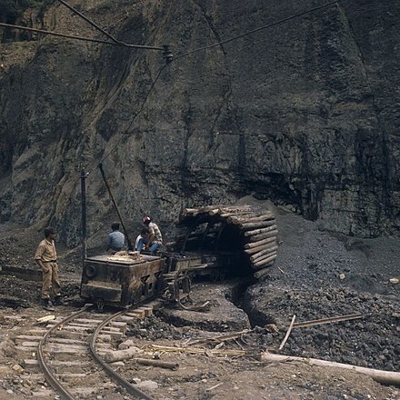At the Ombilin coal mine in the 1970s, when it was still operational