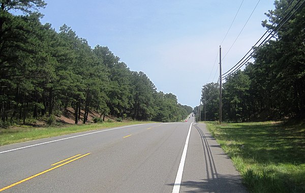 CR 528 eastbound in Jackson Township near the highest point in Ocean County