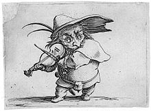 Burlesker Geigenspieler (Joueur de violon) aus der Serie der Gobbi von 1616/20–22 (Quelle: Wikimedia)