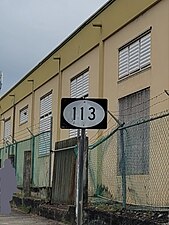 Eastbound sign for PR-113 in Isabela