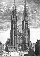 Ілюстрація завершеного собору (XVIII століття)