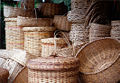 Cestas fabricadas por artesanos de la Isla de Margarita, Venezuela.