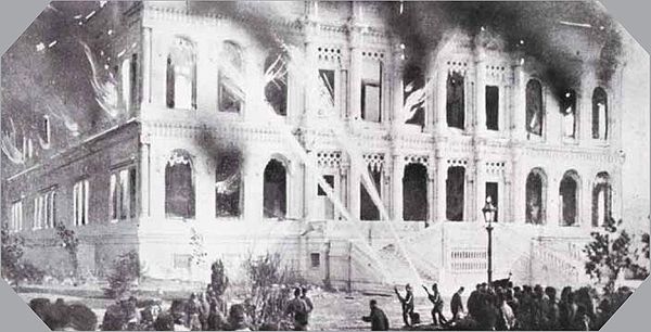 Çırağan Palace was damaged by fire in 1910