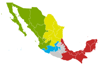 Mapa de México dividido por estados