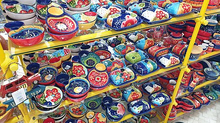 Colourful pottery in Sagres, Algarve.