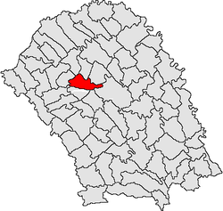 Location of Corlăteni, Botoșani