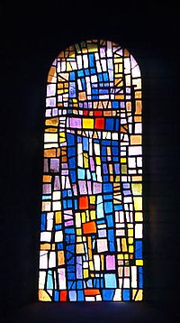 Église de Cornol (Suisse), vitrail de Bissière (1958).