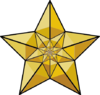 A estrela dourada representa o conteúdo avaliado como "destaque"