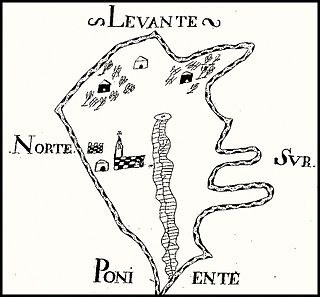 Imaxe esquemática del Términu Municipal de Cúllar nel Catastru d'Ensenada (1752)