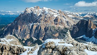 Cunturinesspitze, 3064 m, pohled z Lagazuoi