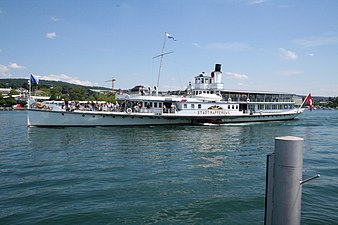 Dampfschiff Stadt Rapperswil, Zürichsee, Schweiz