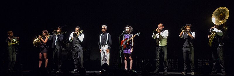 File:David Byrne and St. Vincent at the 5th Ave Theatre in Seattle (8100129479).jpg
