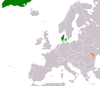 Location map for Denmark and Moldova.