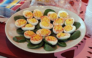 Deviled egg egg-based dish