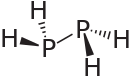 Stereo structural formula of diphosphane with explicit hydrogens Diphosphan.svg