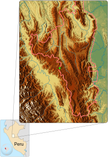 Distribution map of Rhinella lilyrodriguezae.svg