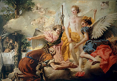Abraham et les trois anges Giandomenico Tiepolo 1773