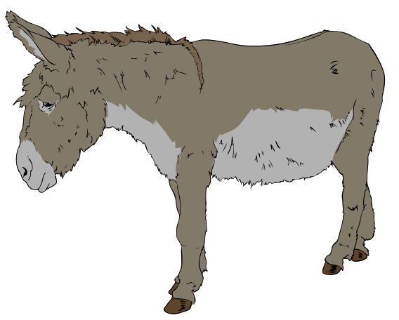 clipart of a donkey