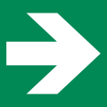 EEC Safety Sign 1992 - Emergency Arrow - Right.svg