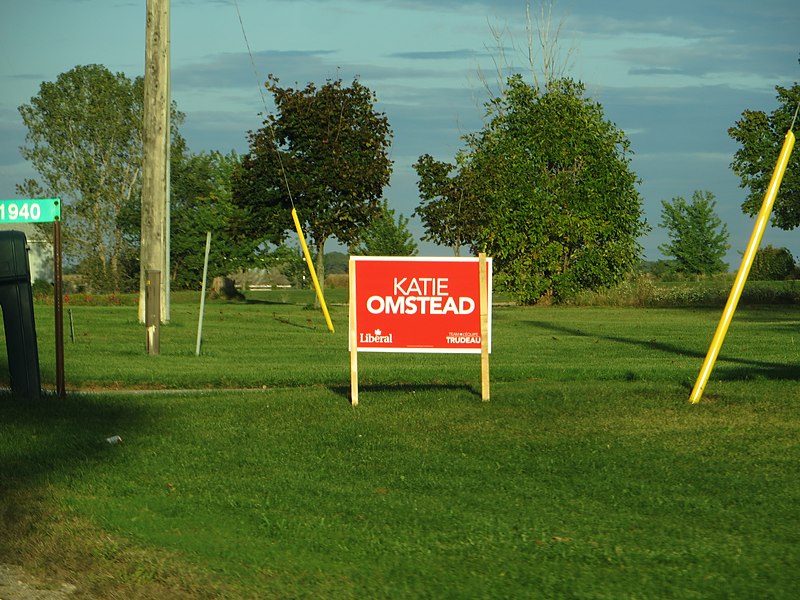 File:Election Season in Canada, Liberal Party Sign, Leamington, Ontario (21783902211).jpg