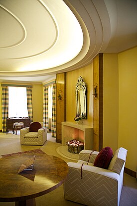 Eltham Palace - interior, view of Virginia Courtauld's bedroom.jpg