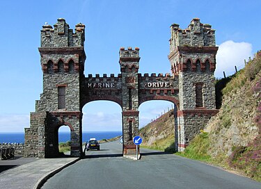Former toll gate on Marine Drive, which leads to Douglas Head. Entrance To Marine Drive, Douglas Head, Isle Of Man..jpg