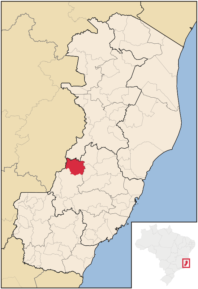 Localização de Laranja da Terra no Espírito Santo