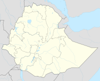 Карта Ефіопії з позначкою розташування озера Звай