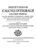 Thumbnail for Institutiones calculi integralis