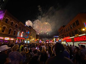Feuerwerk am Broadway am 4. Juli