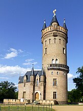 Torre en el parque Babelsberg.  Potsdam.  1853–1856