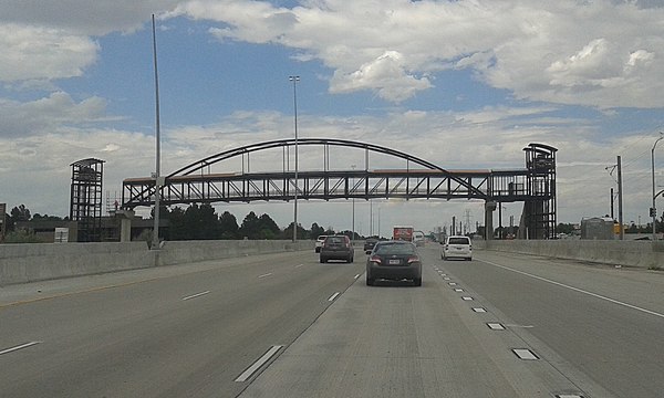 Florida Station pedestrian bridge over Interstate 225