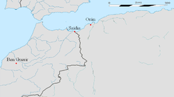 Location of Ben Guerir Air Base; Saidia; Oran For Boeing B-47E Stratojet 52-534.png