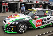 The Ford Falcon (FG) of Tim Slade at the 2010 Clipsal 500 Adelaide Ford FG Falcon of Tim Slade.JPG
